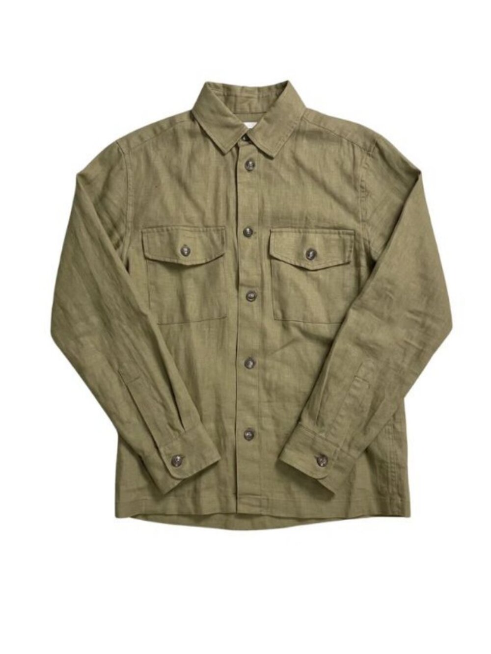 H&M Regular Fit Overshirt Olive Green Utility Jacket S